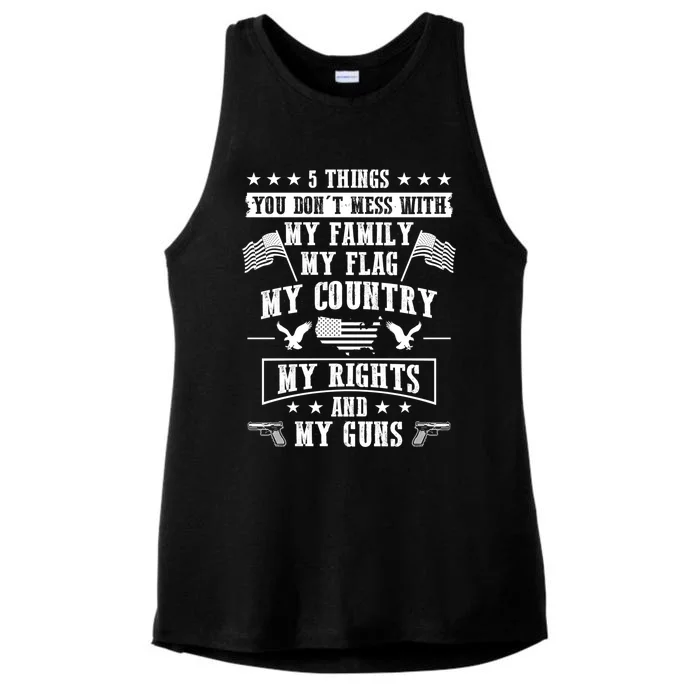 Usa Freedom Good To Be An American Flag Country And Guns Gift Ladies Tri-Blend Wicking Tank