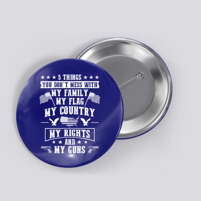 Usa Freedom Good To Be An American Flag Country And Guns Gift Button