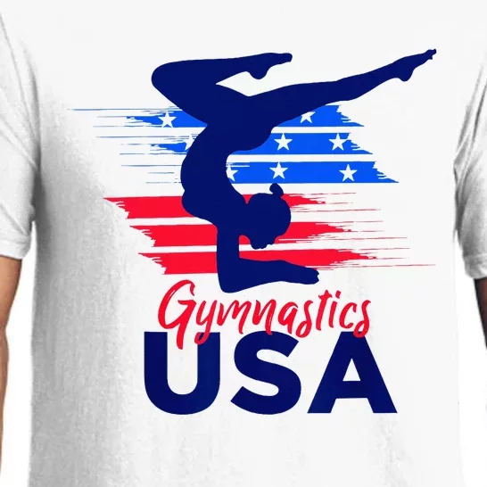 Usa Flag Gymnastics Usa Support Pajama Set