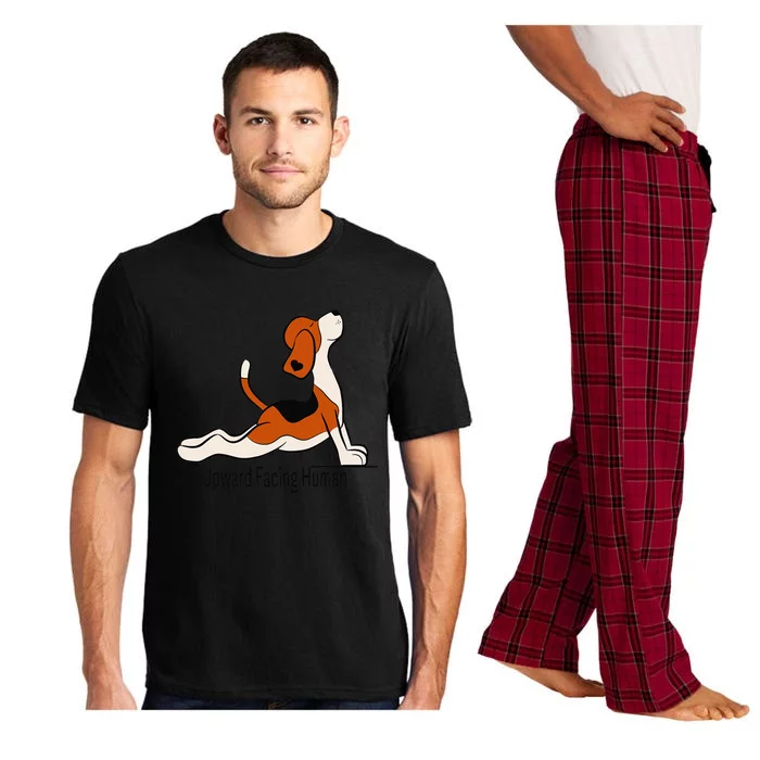 Upward Facing Human Womens Funny Dog Yoga Pajama Set