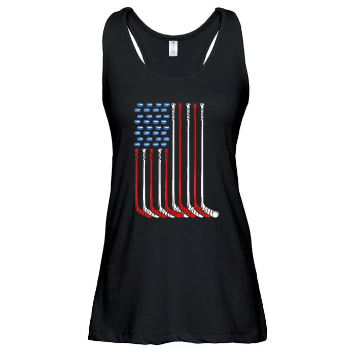 USA Field Hockey Hoodie American Flag Ladies Essential Flowy Tank