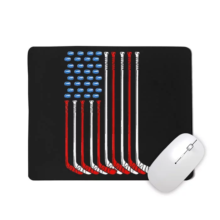 USA Field Hockey Hoodie American Flag Mousepad