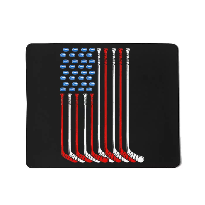 USA Field Hockey Hoodie American Flag Mousepad