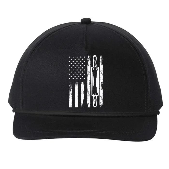 USA Flag Homemade Sourdough Bread Baker America Snapback Five-Panel Rope Hat