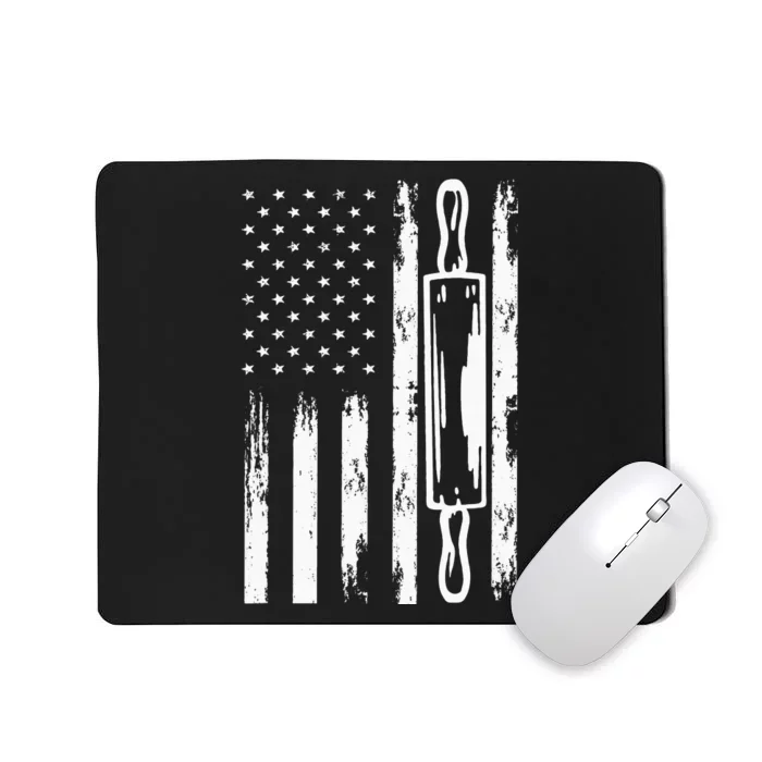 USA Flag Homemade Sourdough Bread Baker America Mousepad