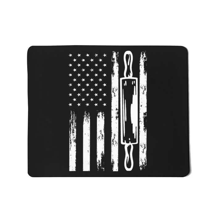 USA Flag Homemade Sourdough Bread Baker America Mousepad