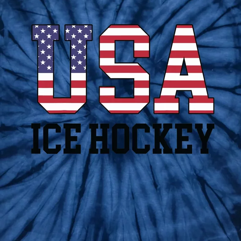 USA Flag Hockey Player American USA Ice Hockey Tie-Dye T-Shirt