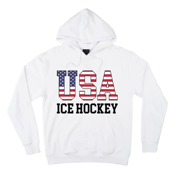 USA Flag Hockey Player American USA Ice Hockey Hoodie