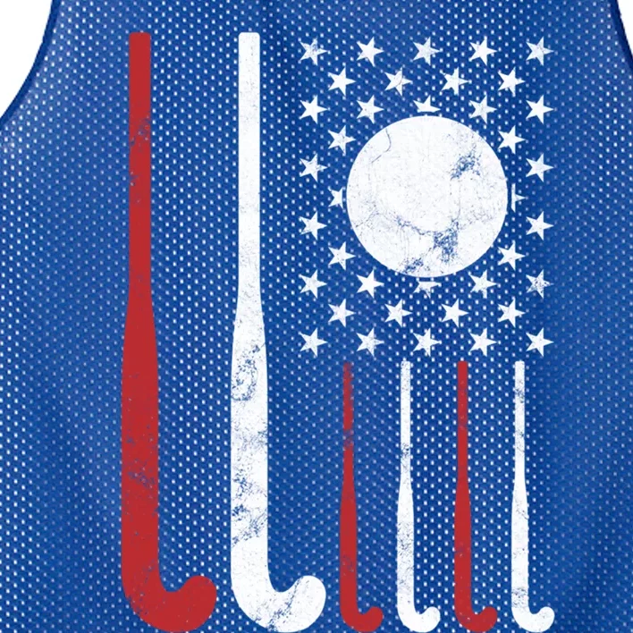 Usa Field Hockey Gift American Flag Fockey Lovers Gift Mesh Reversible Basketball Jersey Tank