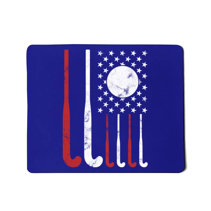 Usa Field Hockey Gift American Flag Fockey Lovers Gift Mousepad