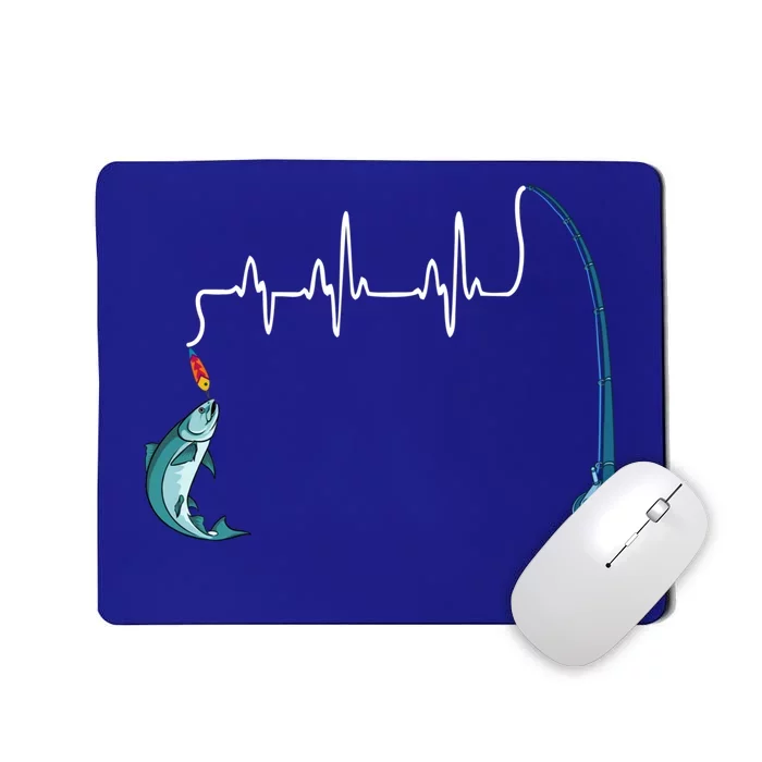 Unique Fishing Heartbeat Clothing Gift Fathers Day Fishing Gift Mousepad