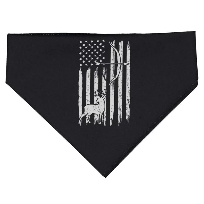 Usa Flag Hunting Deer Hunt Compound Bow USA Hunter USA-Made Doggie Bandana