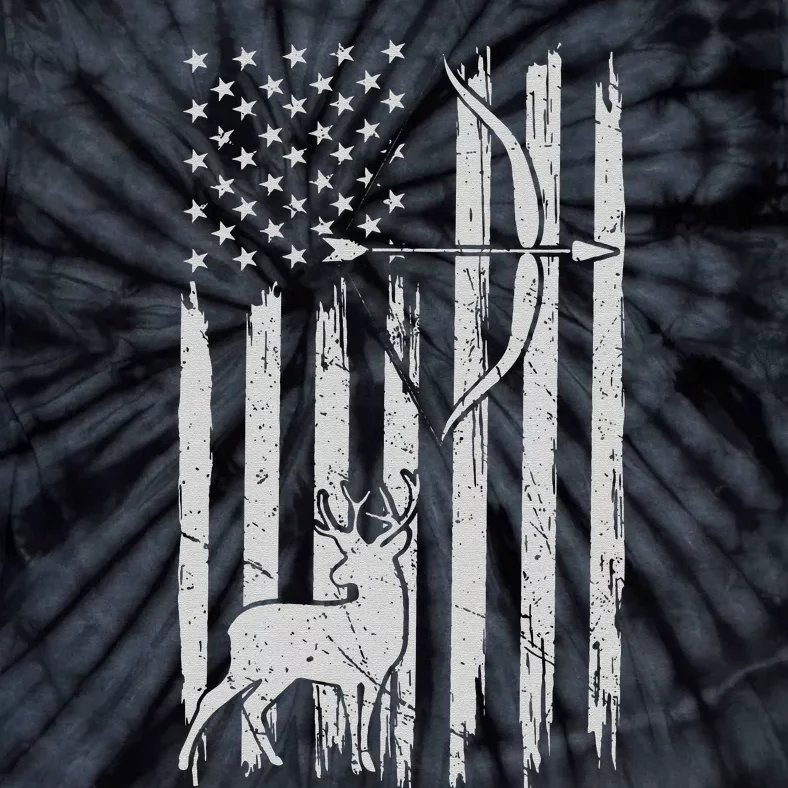 Usa Flag Hunting Deer Hunt Compound Bow USA Hunter Tie-Dye T-Shirt