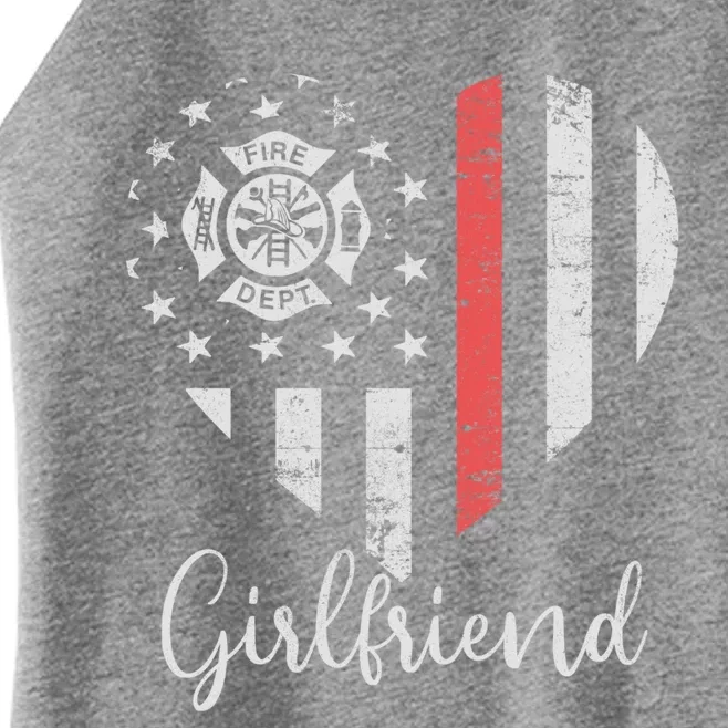 Usa Flag Heart Firefighter Valentines Day Fire Friend Gift Women’s Perfect Tri Rocker Tank