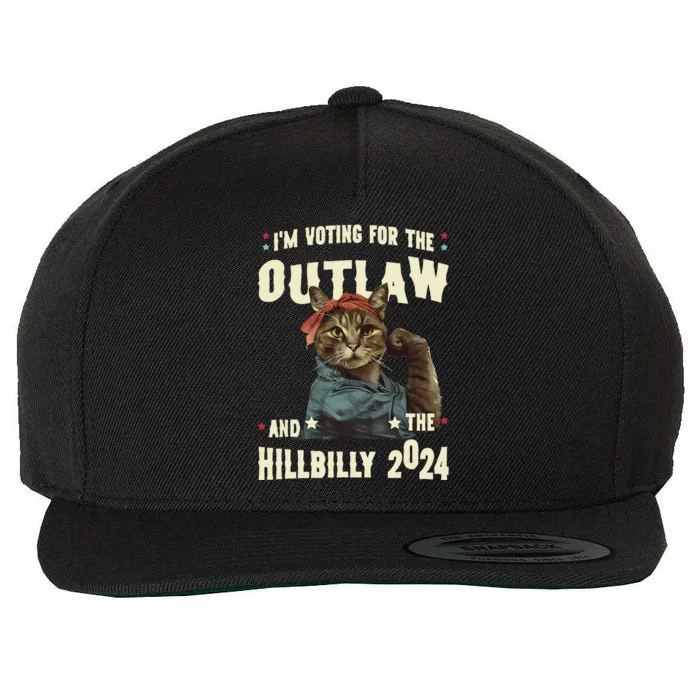 Us Flag IM Voting For The Outlaw And The Hillbilly 2024 Wool Snapback Cap