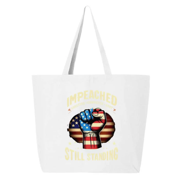 Usa Flag Impeached Arrested Convicted Shot Still Standing 25L Jumbo Tote