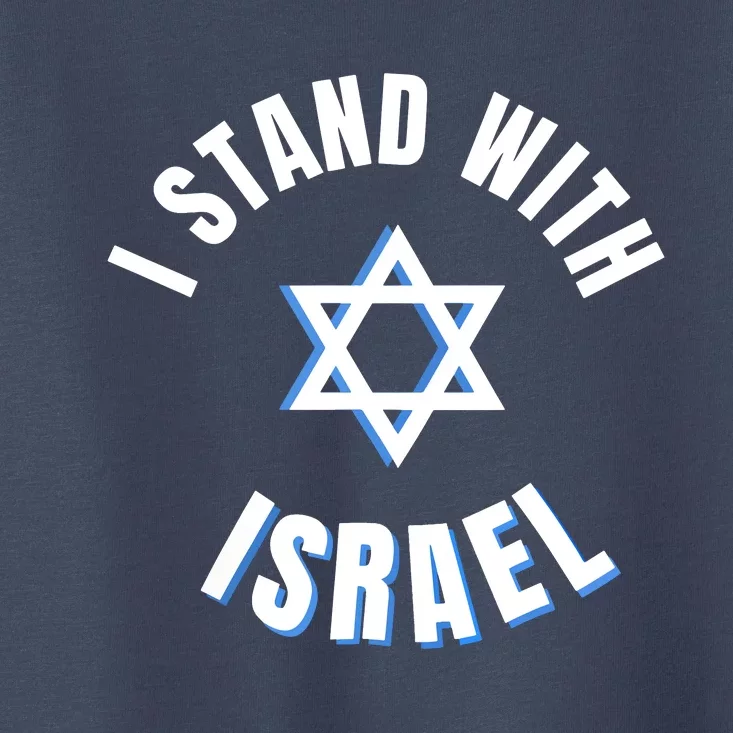 USA FLAG I Stand With Israel Support Black Toddler T-Shirt