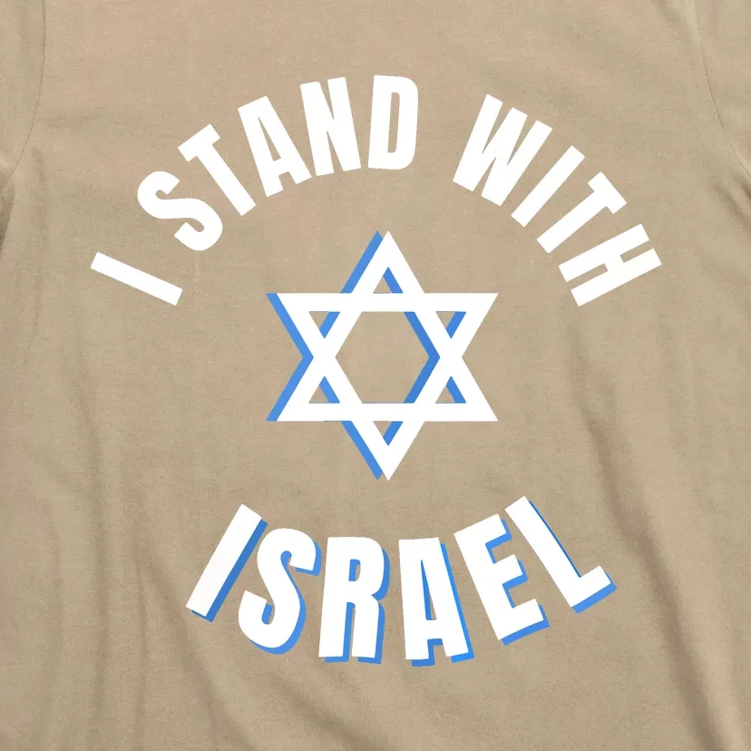 USA FLAG I Stand With Israel Support Black T-Shirt