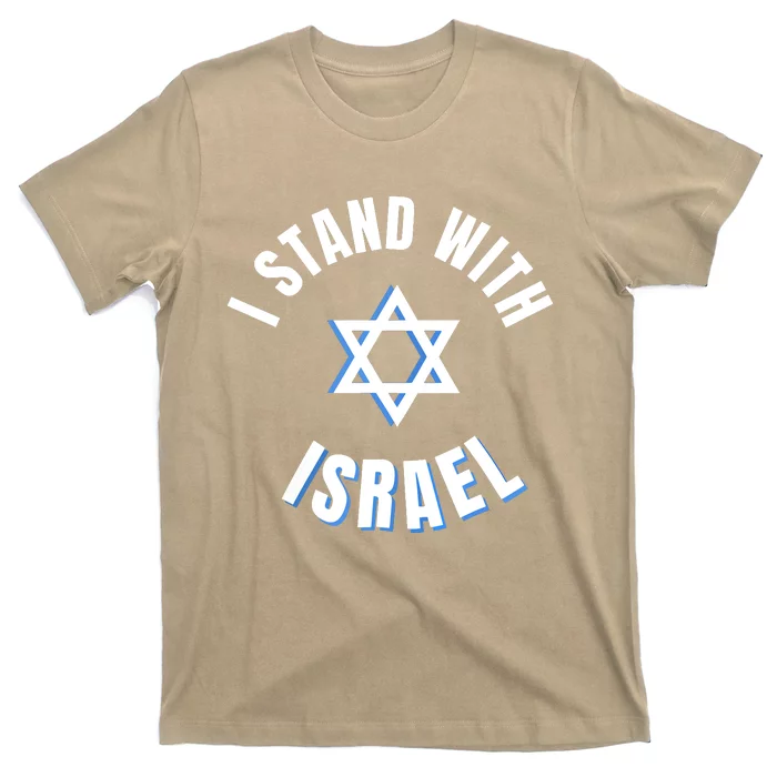 USA FLAG I Stand With Israel Support Black T-Shirt