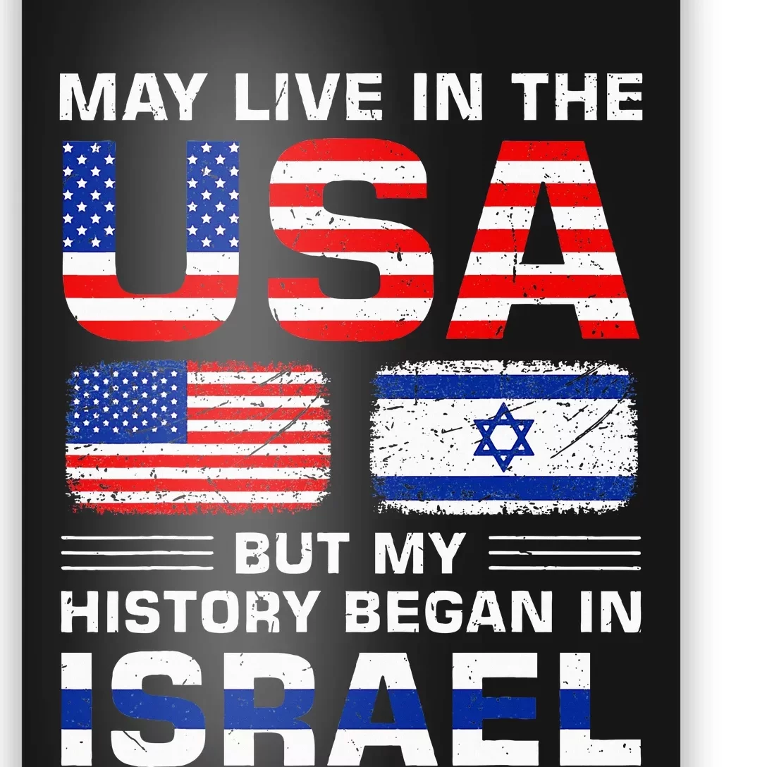 Usa Flag Israel Flag Israel Roots Poster