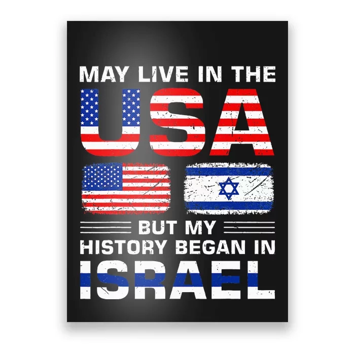 Usa Flag Israel Flag Israel Roots Poster