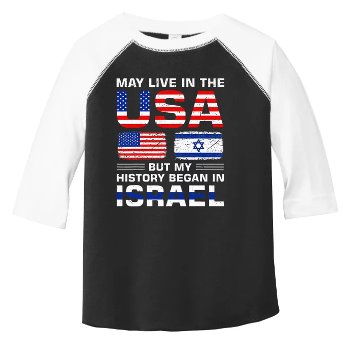 Usa Flag Israel Flag Israel Roots Toddler Fine Jersey T-Shirt