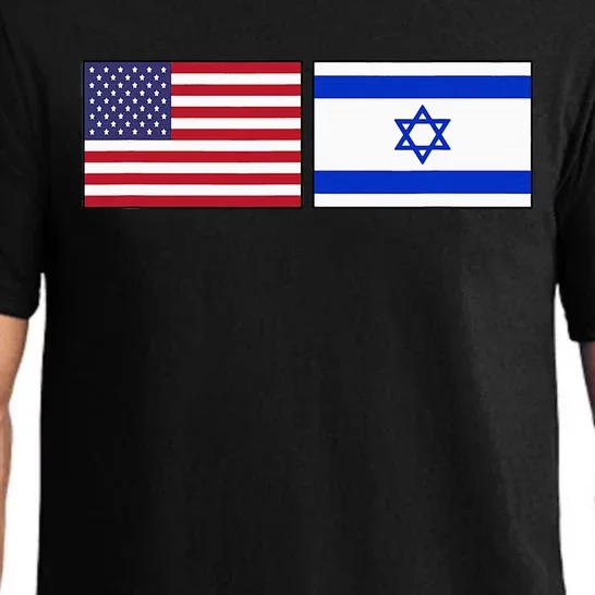 Usa Flag Israel Flag Jewish American Design Pajama Set