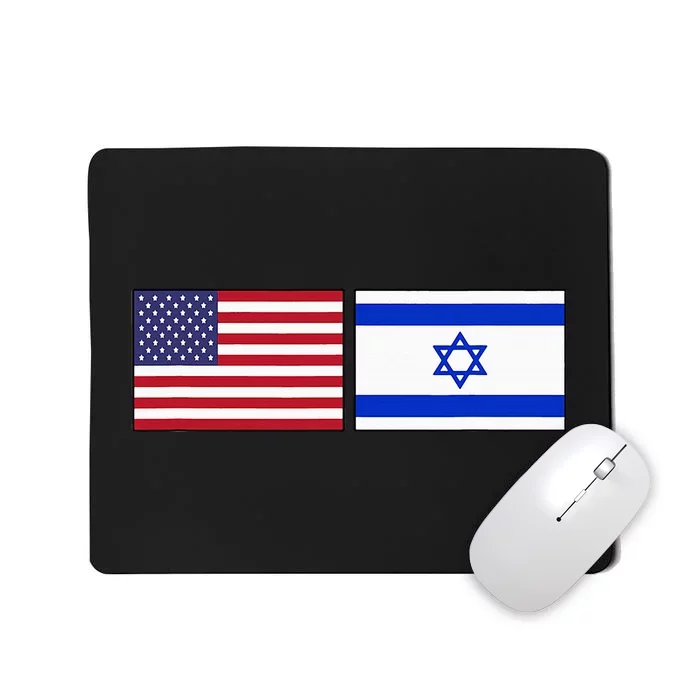 Usa Flag Israel Flag Jewish American Design Mousepad