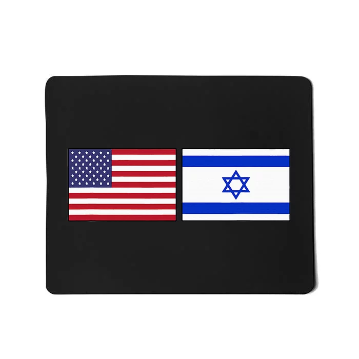 Usa Flag Israel Flag Jewish American Design Mousepad