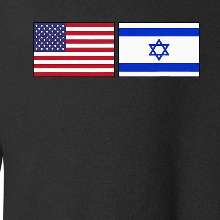 Usa Flag Israel Flag Jewish American Design Toddler Sweatshirt