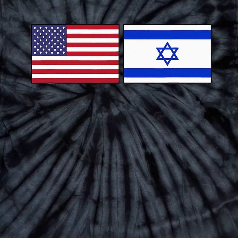 Usa Flag Israel Flag Jewish American Design Tie-Dye T-Shirt