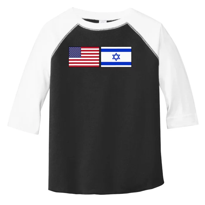 Usa Flag Israel Flag Jewish American Design Toddler Fine Jersey T-Shirt