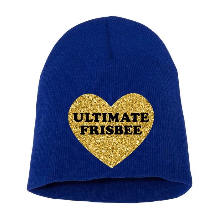 Ultimate Frisbee I Love Ultimate Frisbee Great Gift Short Acrylic Beanie