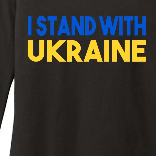 Ukraine Flag "I Stand With Ukraine" Great Gift Womens CVC Long Sleeve Shirt