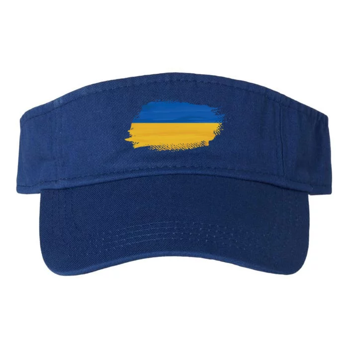 Ukraine Flag I Stand With Ukraine Support Ukraine Meaningful Gift Valucap Bio-Washed Visor