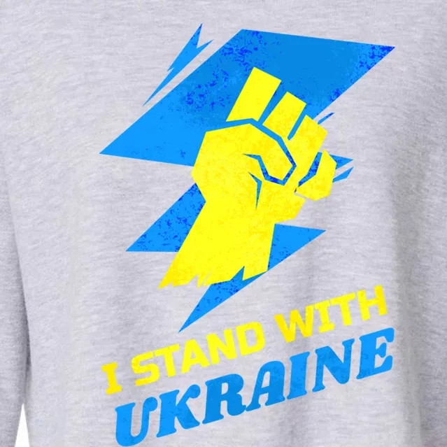 Ukrainian Flag I Stand With Ukraine Gift Freedom Ukrainian Gift Cropped Pullover Crew