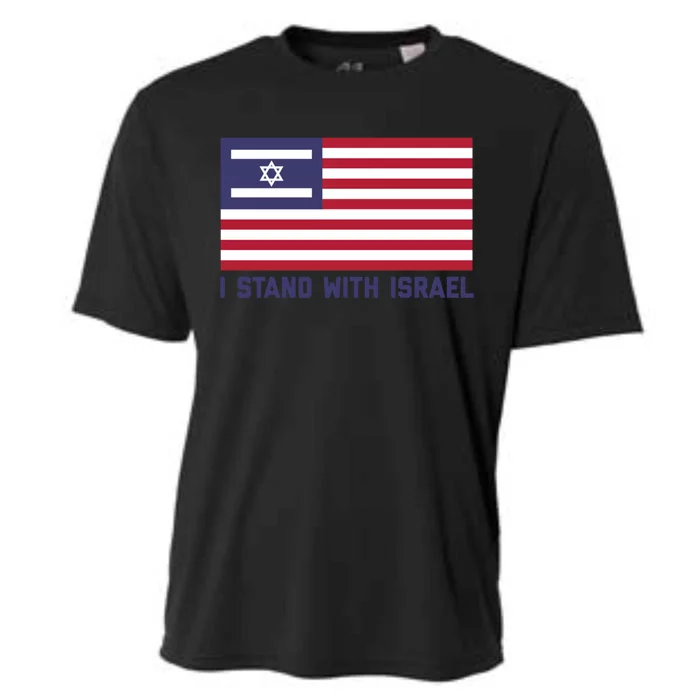 Us Flag Israeli Flag I Stand With Israel Gift Cooling Performance Crew T-Shirt