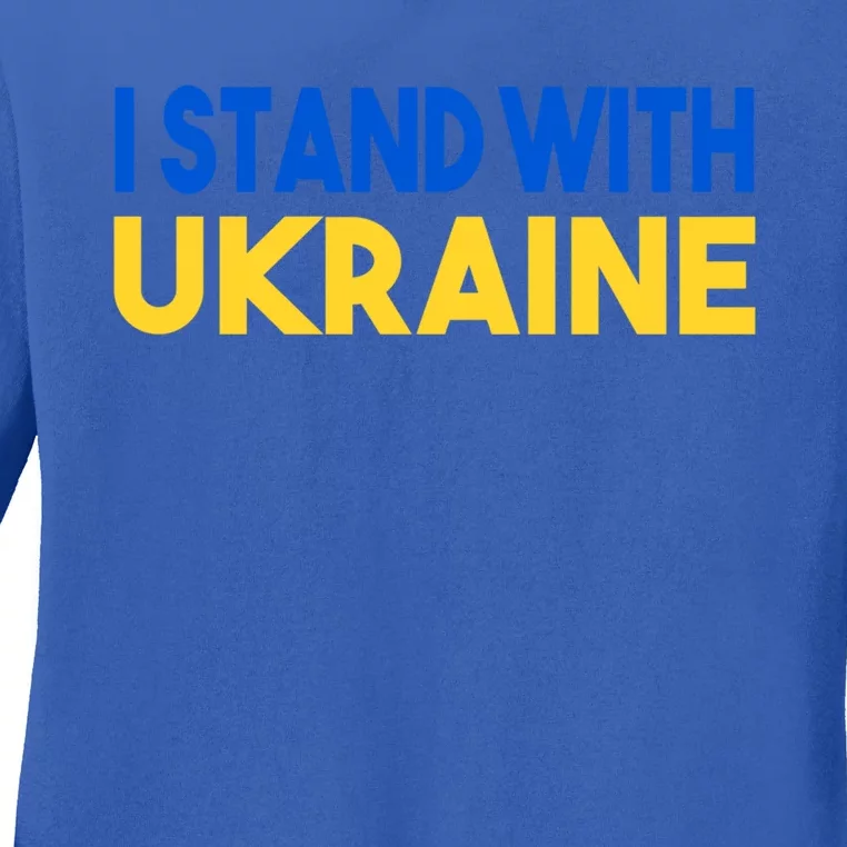 Ukraine Flag I Stand With Ukraine Gift Ladies Long Sleeve Shirt