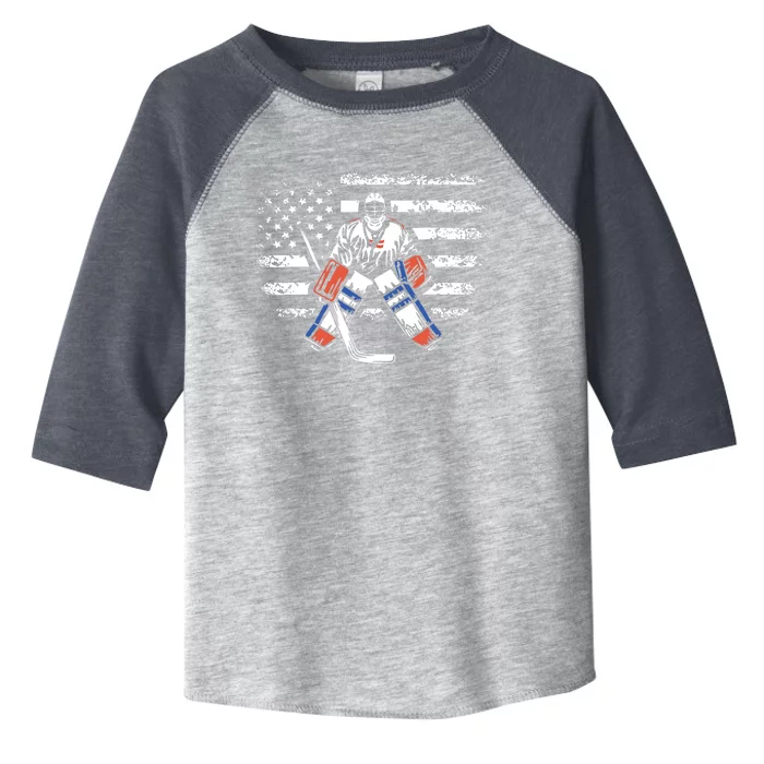 USA Flag Ice Hockey Enthusiast Player Coach Sports Lover Toddler Fine Jersey T-Shirt