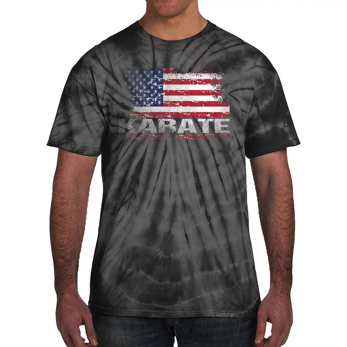 Usa Flag Karate Arts Gift Tie-Dye T-Shirt