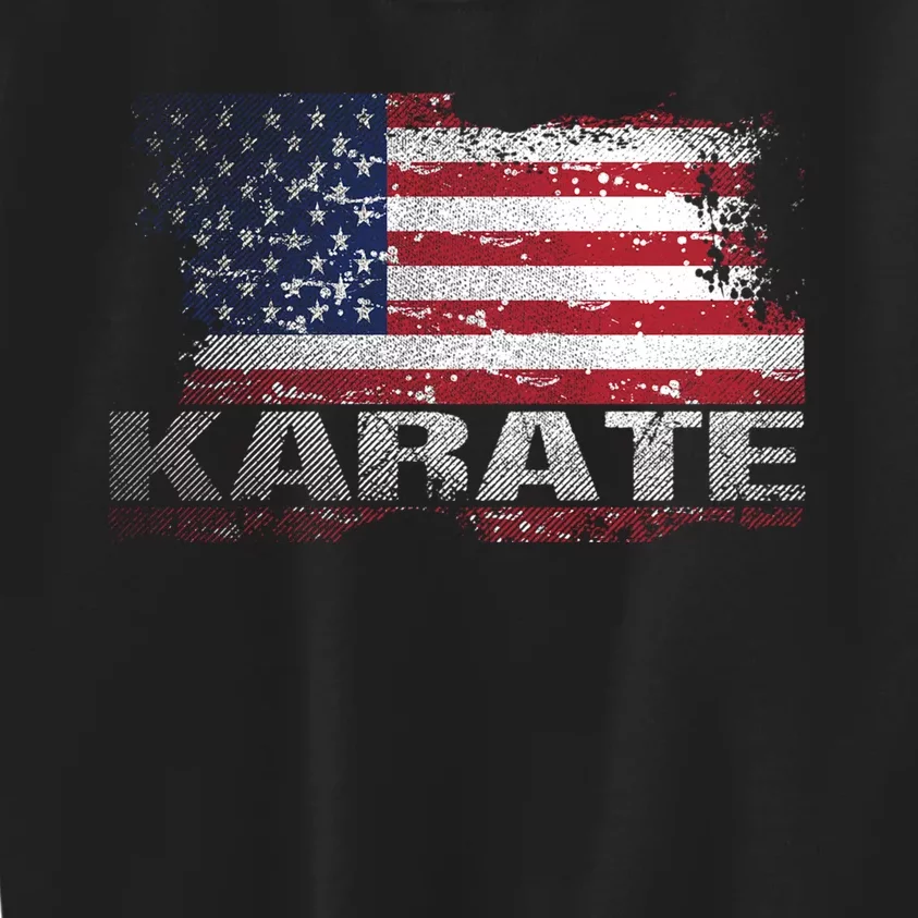 Usa Flag Karate Arts Gift Kids Sweatshirt