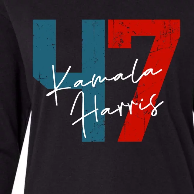 Us Flag Kamala Harris 2024 47th President Save Democracy Gift Womens Cotton Relaxed Long Sleeve T-Shirt