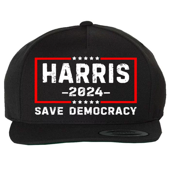 Us Flag Kamala Harris Harris 2024 Democratic President Gift Wool Snapback Cap