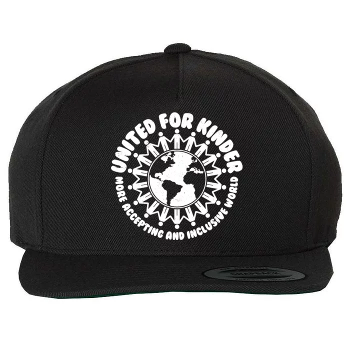 United For Kinder More Accepting And Inclusive World Be Kind Wool Snapback Cap