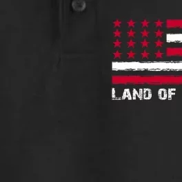 Us Flag Land Of The Free America 4th Of July Dry Zone Grid Performance Polo