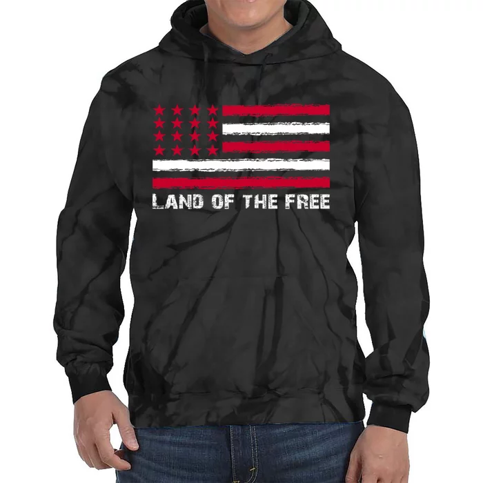 Us Flag Land Of The Free America 4th Of July Tie Dye Hoodie