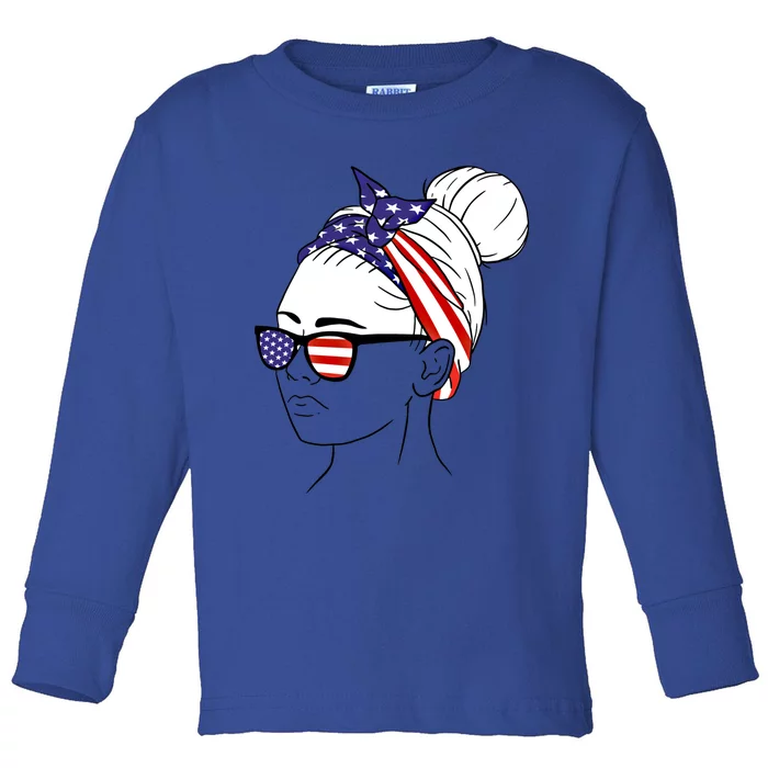 Usa Flag Let´s Go United States America Gift Toddler Long Sleeve Shirt