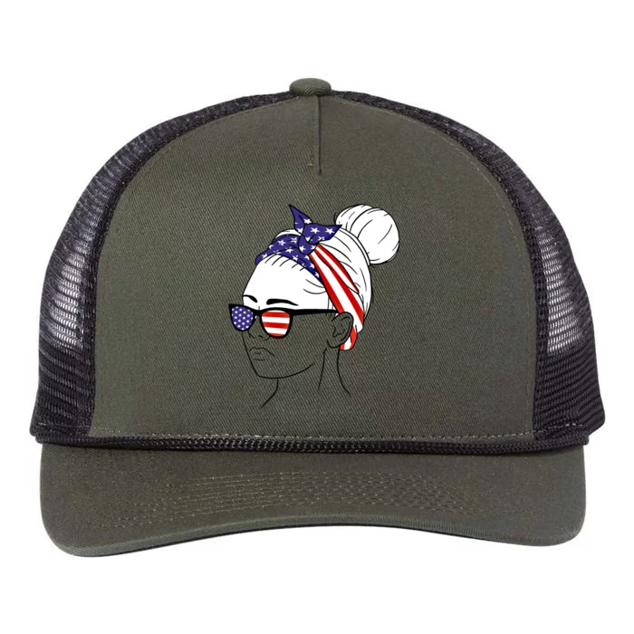 Usa Flag Let´s Go United States America Gift Retro Rope Trucker Hat Cap