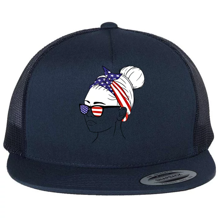 Usa Flag Let´s Go United States America Gift Flat Bill Trucker Hat