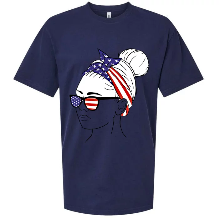 Usa Flag Let´s Go United States America Gift Sueded Cloud Jersey T-Shirt